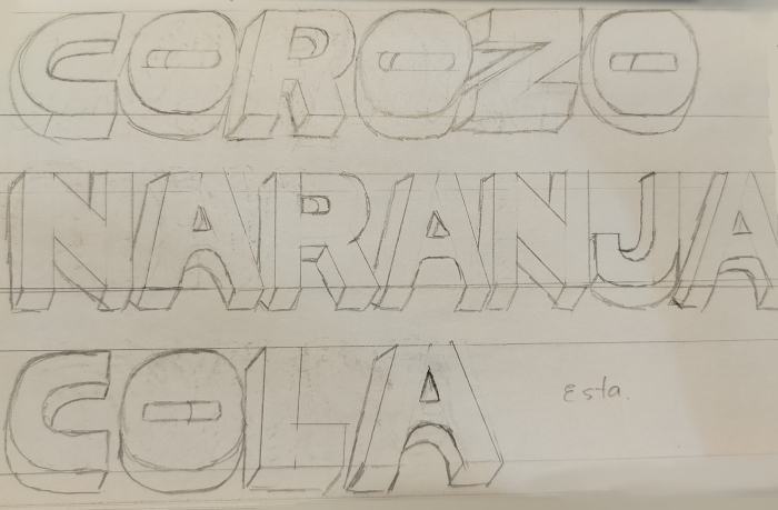 Segundo boceto de lettering