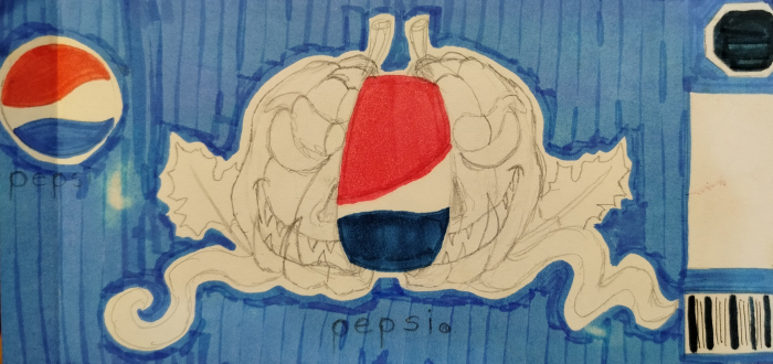 boceto de etiqueta modelo jack calabaza