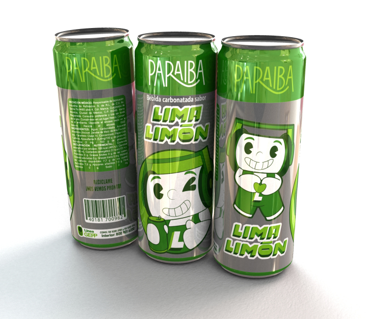 Presentación lata sabor lima limón