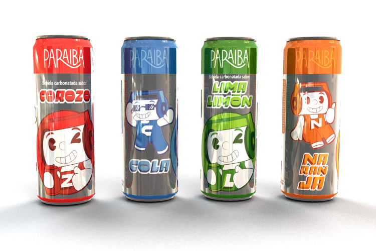 Latas de 4 sabores marca Paraiba