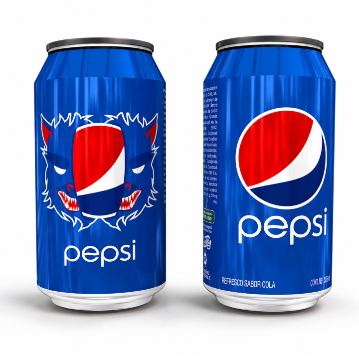 lata de pepsi modelo hombre lobo