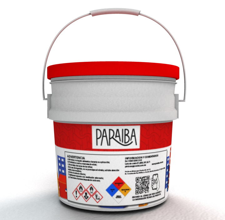 Bote de pintura vinilica posterior