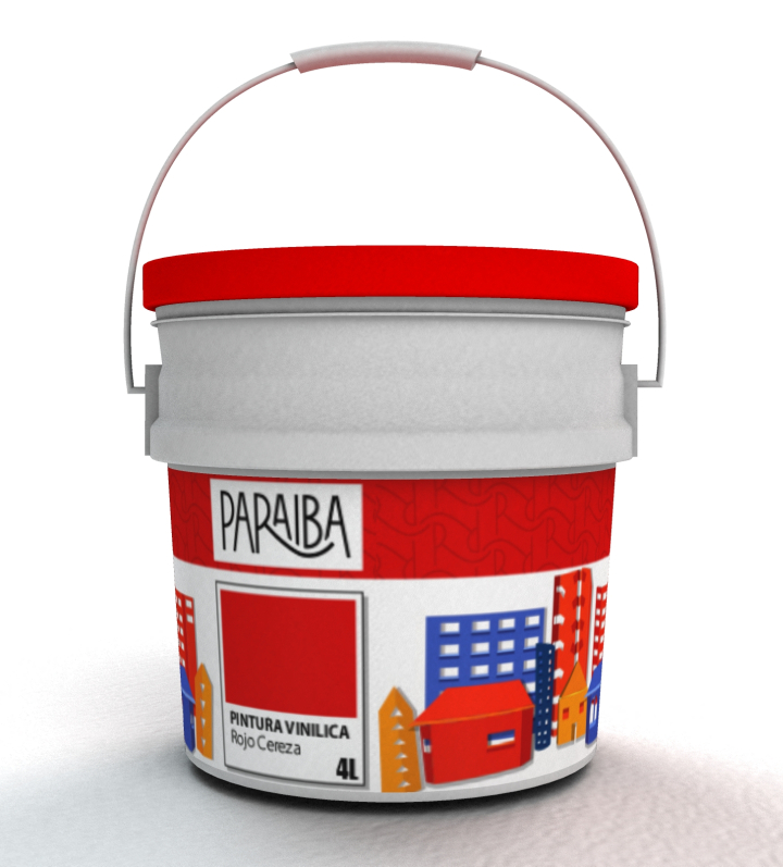 Bote de pintura vinilica frontal